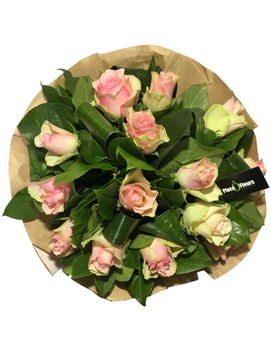 Bouquet Bulle de Roses Rose - Place O Fleurs 2