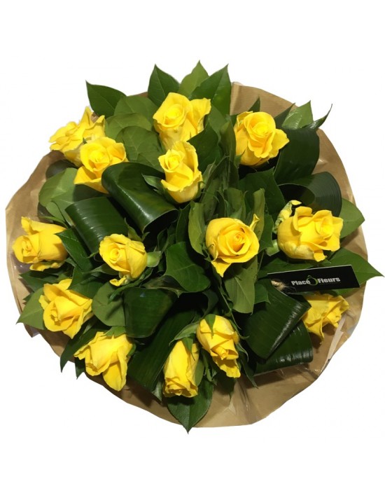 Bouquet Bulle de Roses Jaune - Place O Fleurs 2